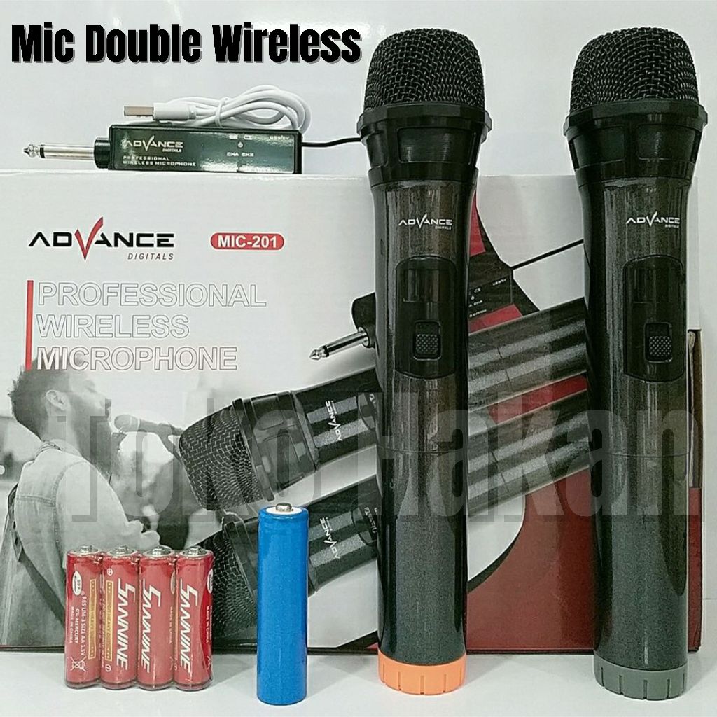 ADVANCE ~Mic Wireless / Mic Double Wireless Advance Mic-201 VHF | Mic Ori / MIC KARAOKE | Microphone