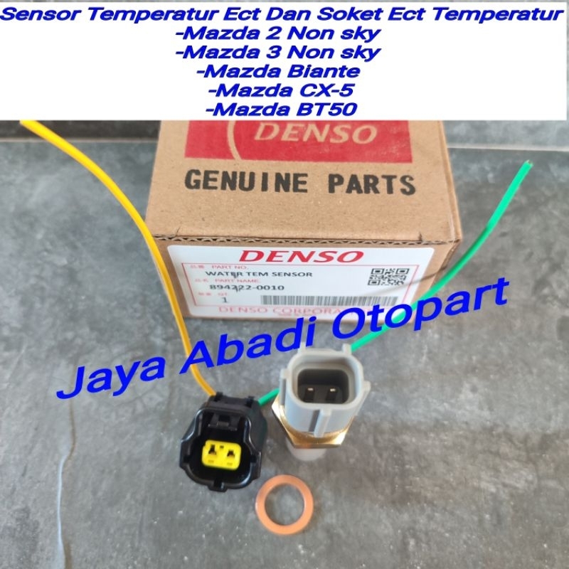 Sensor Ect Temperatur Dan Soket Ect Mazda 2 Mazda 3 Denso