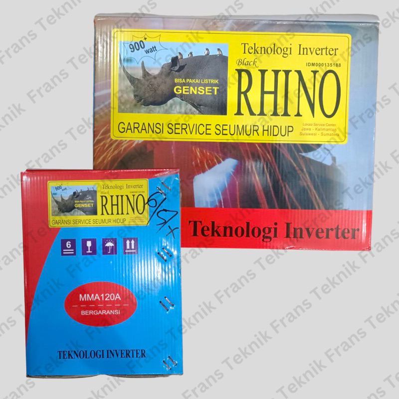 Mesin Las Listrik RHINO MMA 120A / Travo Las Inverter 900 Watt Rhino Merah 120 A  / Mesin Trafo Trav