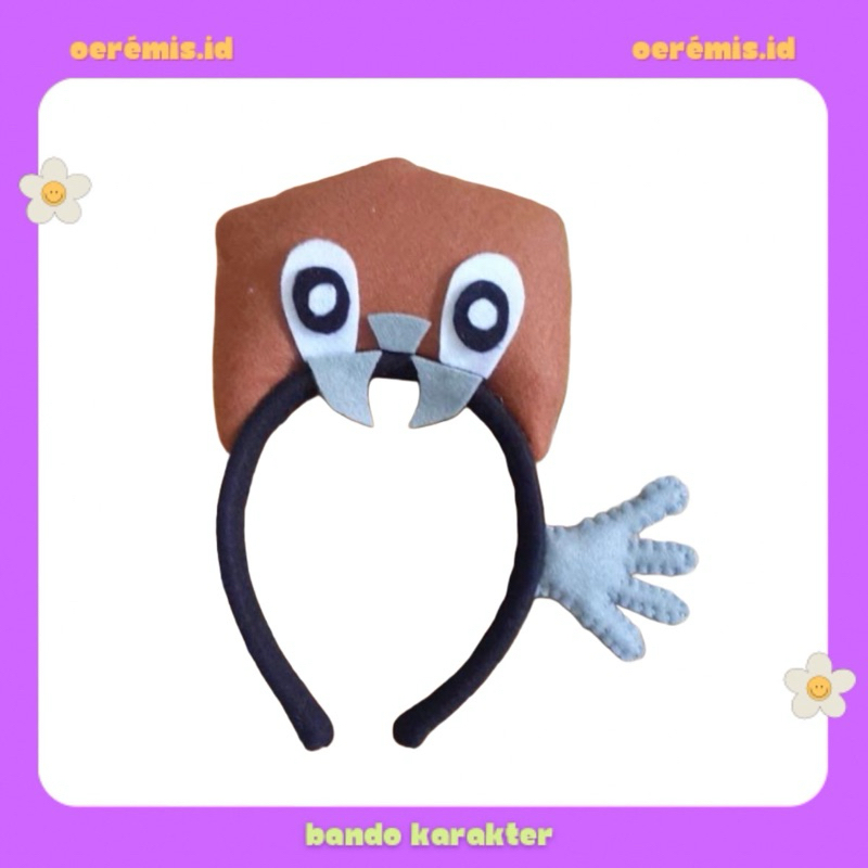 BANDO KARAKTER WALRUS BERUANG LAUT / BANDO COSPLAY WALRUS / WALRUS HEADBAND