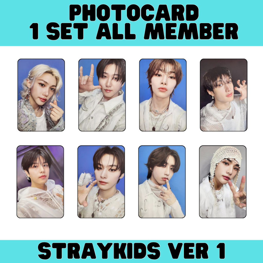 PHOTOCARD STRAYKIDS SKZ 1 SET ISI ALL MEMBER PHOTOCARD STRAY KIDS SELCA PC SKZ STRAYKIDZ PHOTOCARD K