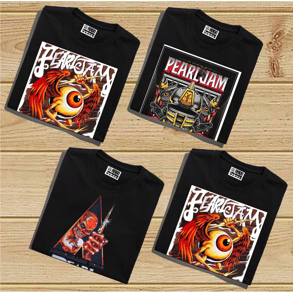 kaos band Pearl Jam kaos musik rock bahan 24s original kaos pria wanita