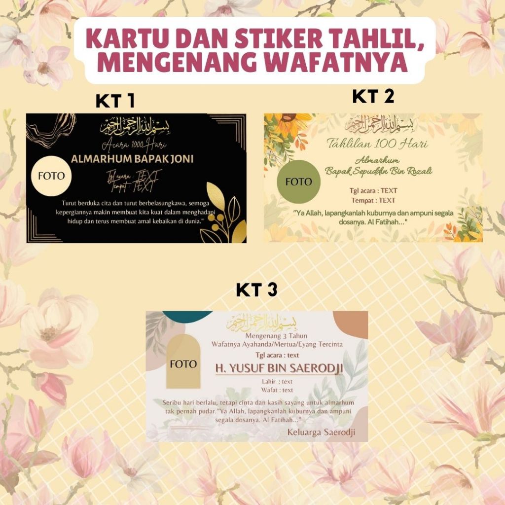 

[DESAINCETAK.ID] STIKER KARTU CUSTOM acara tahlilan ukuran 9 x 5,5 cm