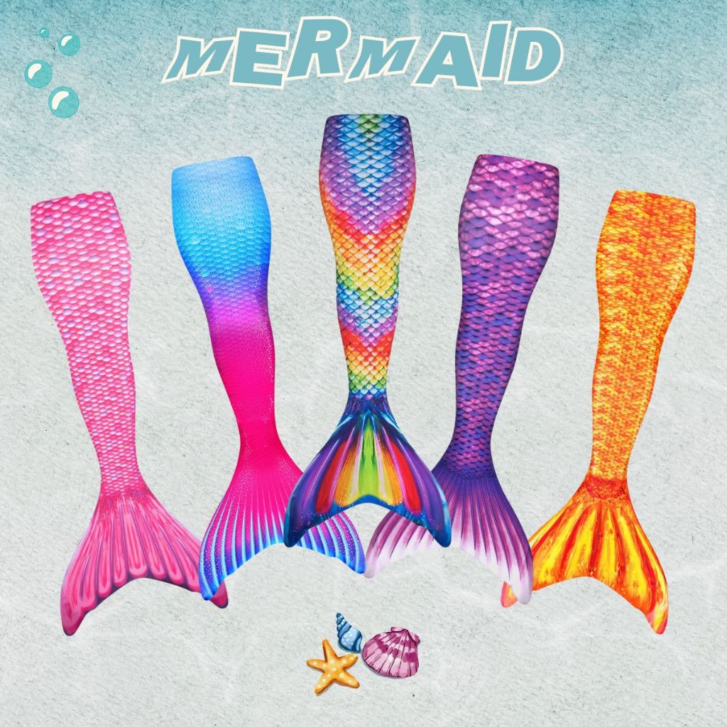 Kostum Mermaid Anak Perempuan Baju Renang Putri Duyung Umur 1-10 Tahun