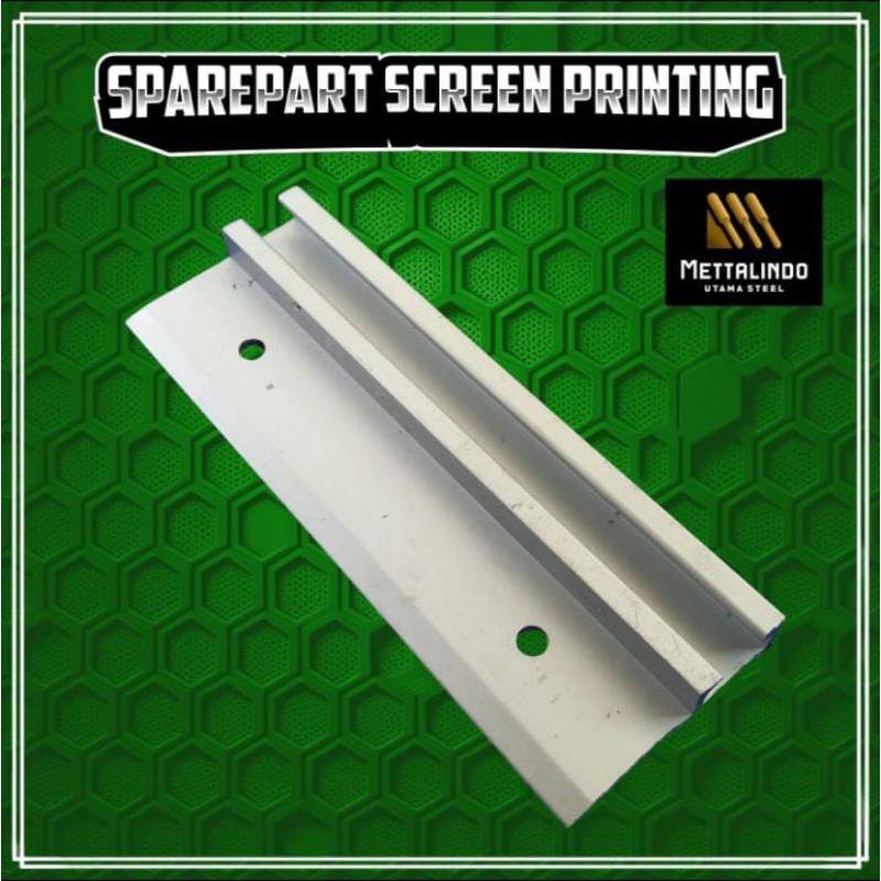 Rel rell 10 cm model lama alum aluminium alumunium screen stopper stoper knok knock alat meja sablon