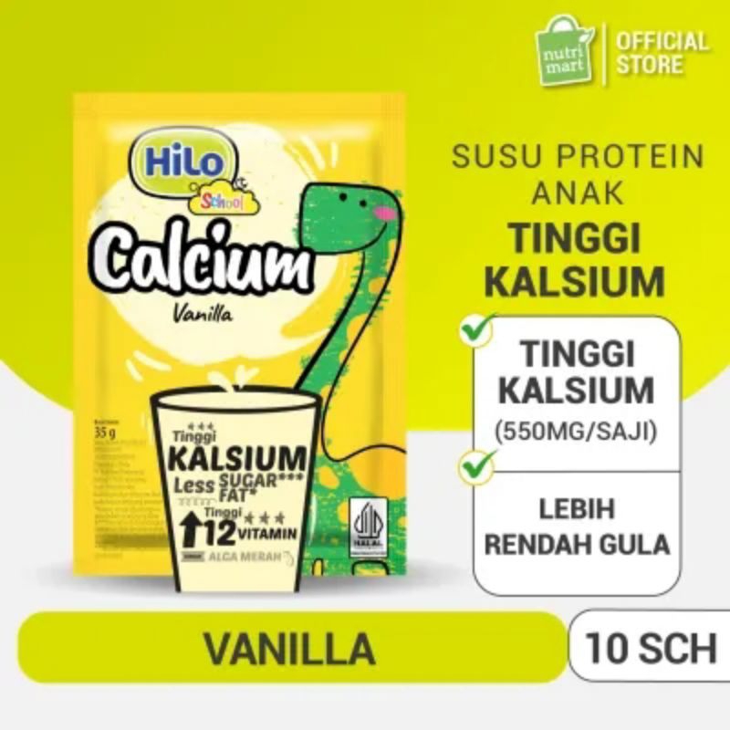 

HiLo School Vanilla dan strawbery 10Sch (10x27gr) Susu Anak Tinggi Kalsium Protein Lebih Rendah Gula