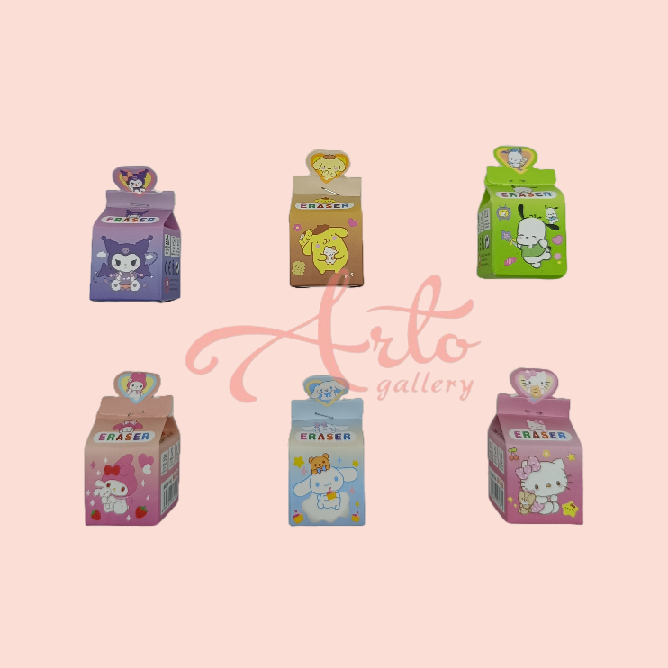 

[PREMIUM] PENGHAPUS GIFT BOX LUCU JELLY MOTIF SANRIO / SANDWICH ERASER JELLY SANRIO