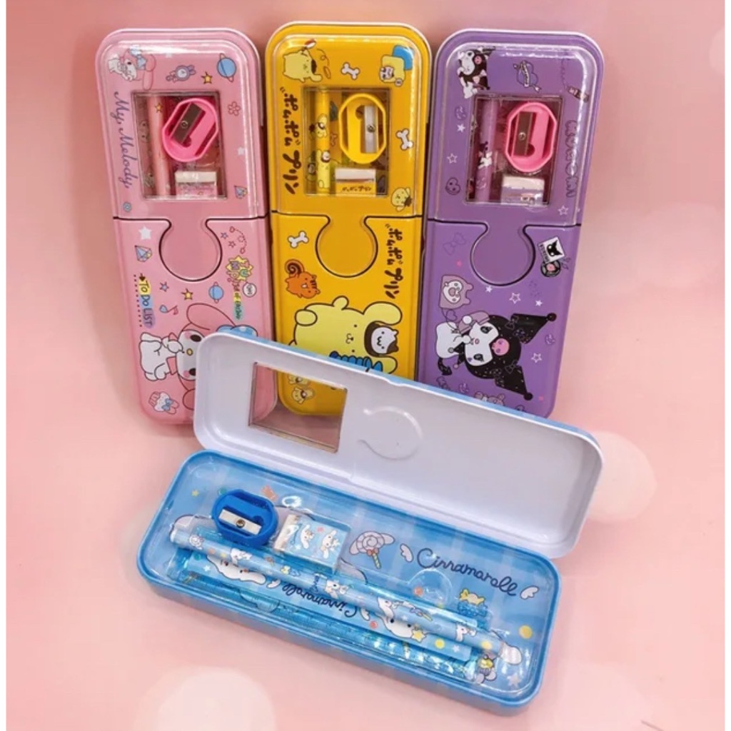 

tempat pensil kaleng + stationery GP015 online karakter gp0 kotak pensil pencil case alat tulis sanrio