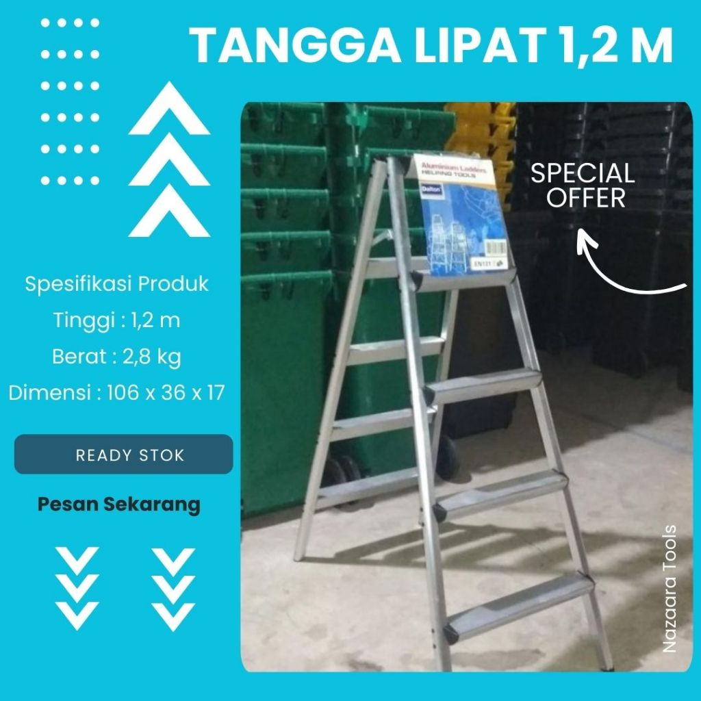 Tangga Lipat Aluminium 1,2m Dalton