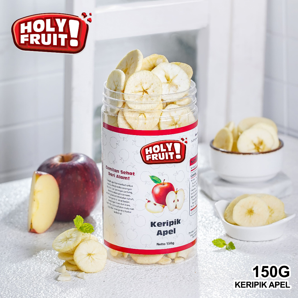 

HOLYFRUIT KERIPIK BUAH APEL 150 GRAM ASLI BUAH APEL ORIGINAL SNACK FRUIT APPLE