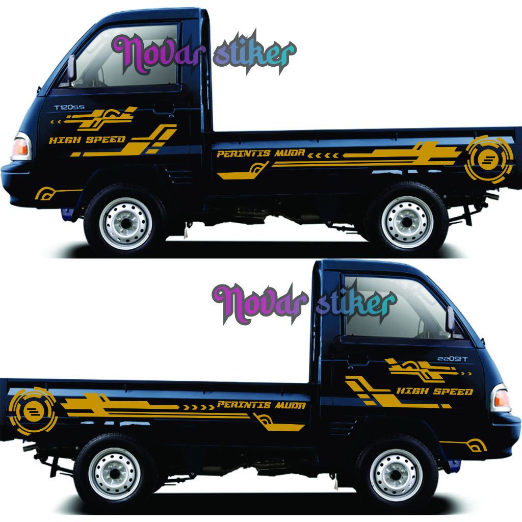 Stiker Cutting Mobil Pickup Colt T120ss Stiker Bodi Samping Pick Up Mitsubishi Colt T120ss