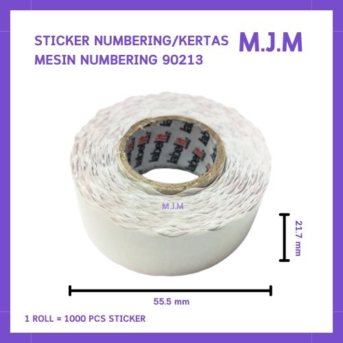 

Stiker Numbering - Kertas stiker Mesin Numbering konveksi 8 Digit M.J.M-90213