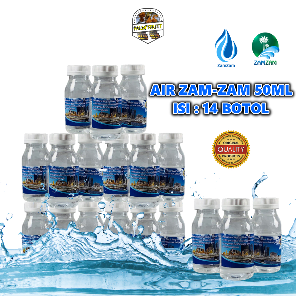 

Air zam zam kemasan botol 50ml isi 1pak 14 botol (original)