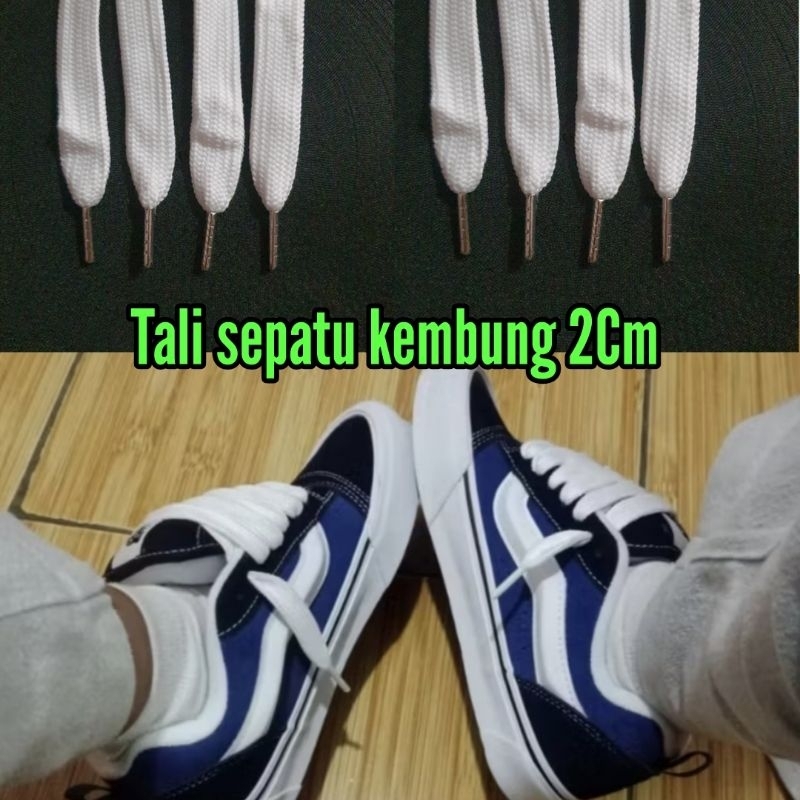 Tali sepatu gemuk 2cm/Tali sepatu skateboard P.120cm Kualitas Premium
