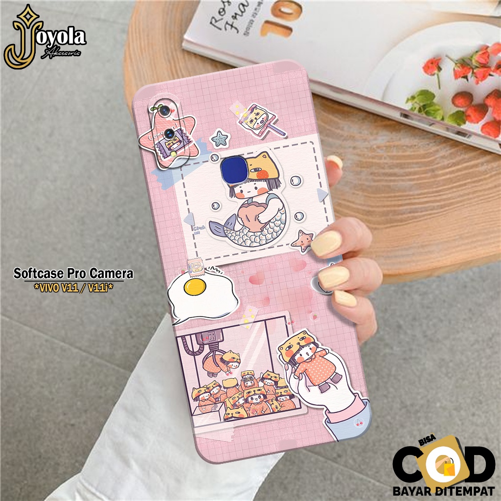 JOYOLA Case VIVO V11/V11i - Fahion Case Kartun - Softcase VIVO V11/V11i - Pro Camera - Casing VIVO V