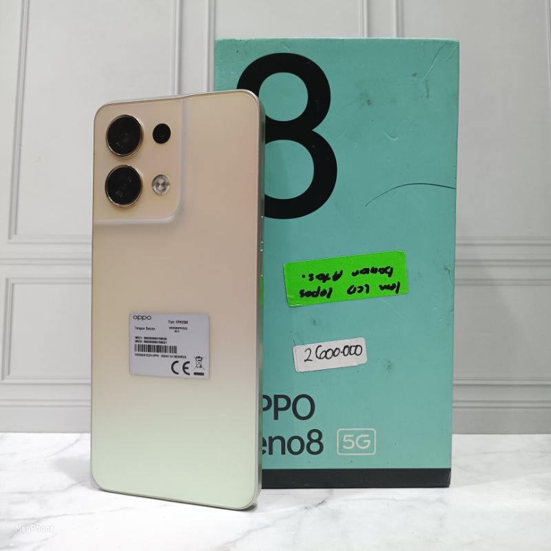 Oppo Reno 8 5G 8/256 GB Handphone Second Bekas