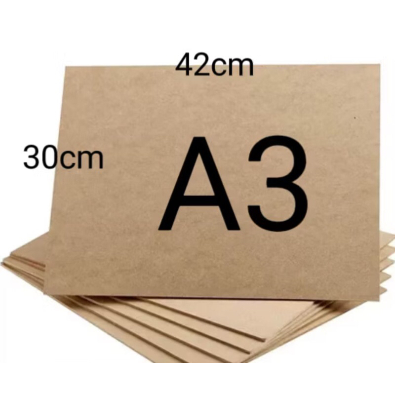 

30x42 cm ukuran A3 tebal 3 mm karton kardus dus lembaran single wall kraft