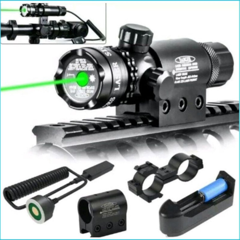 KODE G75D COD Laser Tembaakk Senapan Angin Nyala Hijau dan Merah Jarak Jauh Scope Siang Malam 1 Set 