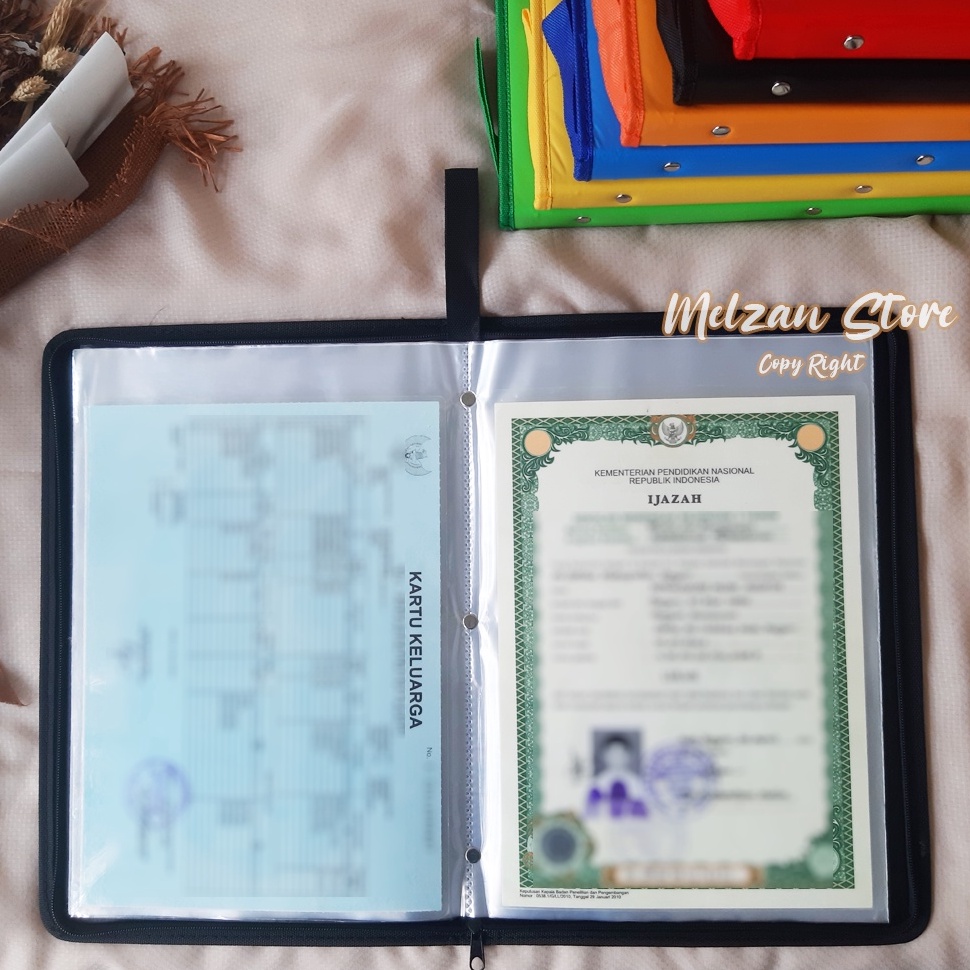 

KODE N17O Map Dokumen Anti Air Resleting isi 4 Lembar Map Ijazah Map Resleting Map Organizer