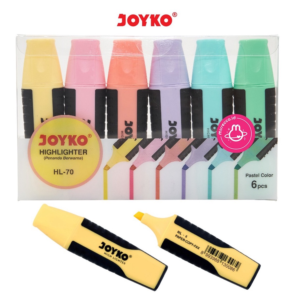 

KODE J87L SET 6 WARNA JOYKO PASTEL HIGHLIGHTER HL7