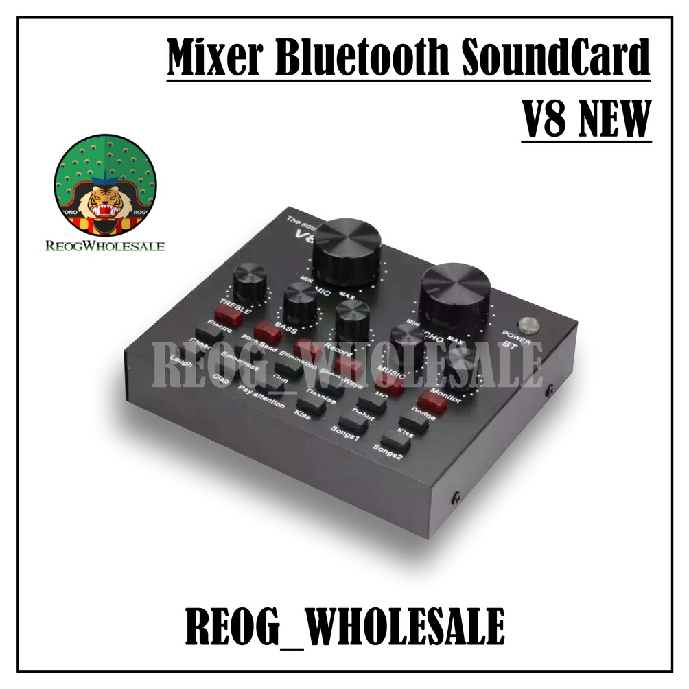 Sound card V8 Mixer Bluetooth SoundCard V8 Audio Soundcard New a Q4W9