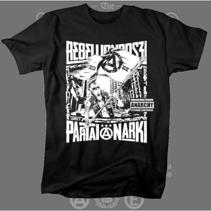 Tshirt BAND REBELLION ROSE PARTAI ANARKI