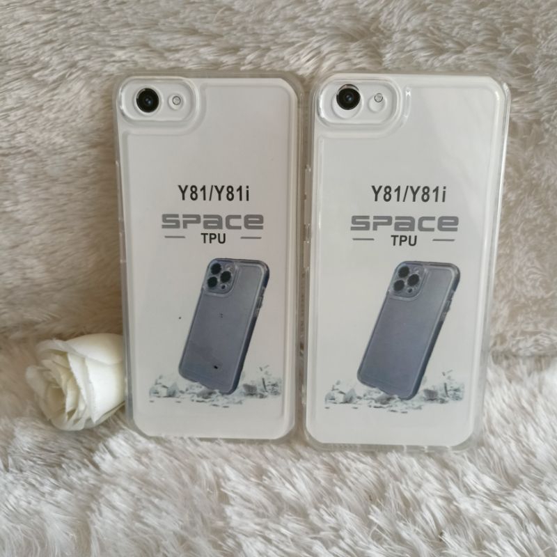 Case Bening VIVO Y81 Softcase original transparan Bening Hitam