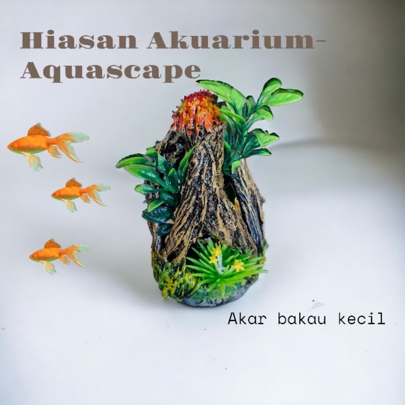 Hiasan Ornament Dekorasi Aquarium Aquascape Akar Bakau Kecil