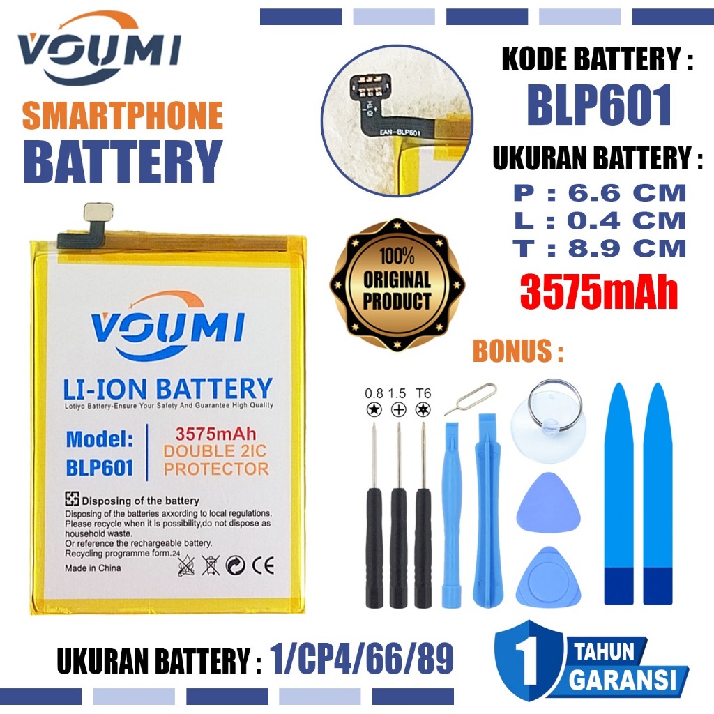VOUMI BLP601 Baterai Battery Double IC Power high Capacity Compatible Hp Oppo F1s - A1601 & Oppo A59