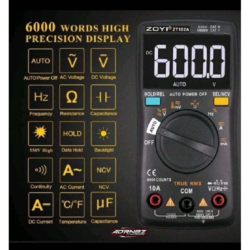Multimeter Digital Automatic merk ZOYI Original