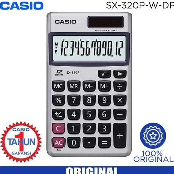 

KODE I49X KALKULATOR SAKU CASIO SX32P POCKET CALCULATOR 12 DIGIT