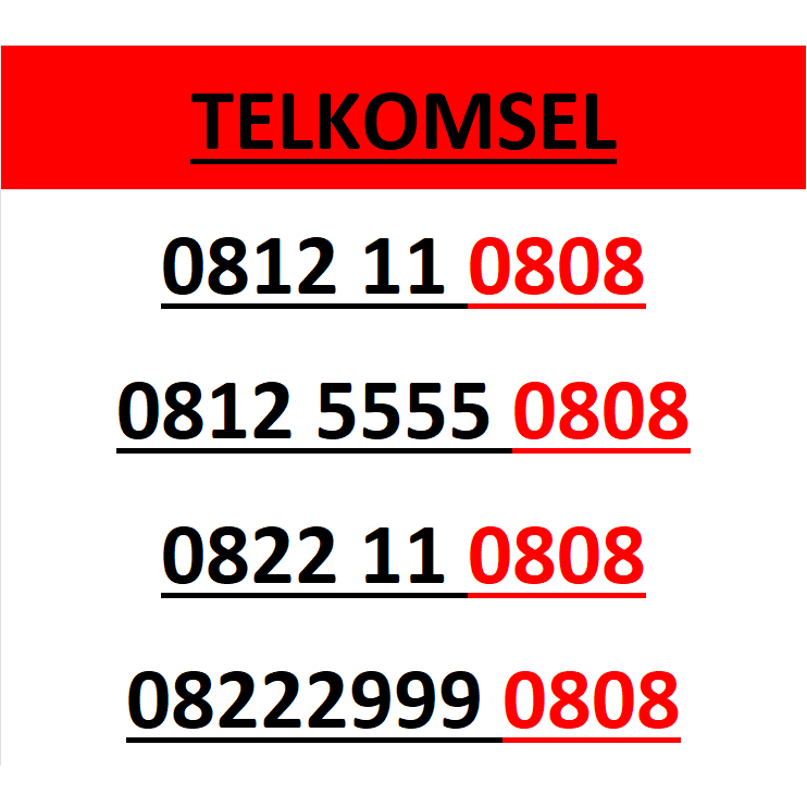 Nomor cantik telkomsel simpati seri abab 0808 murah lengkap w8000
