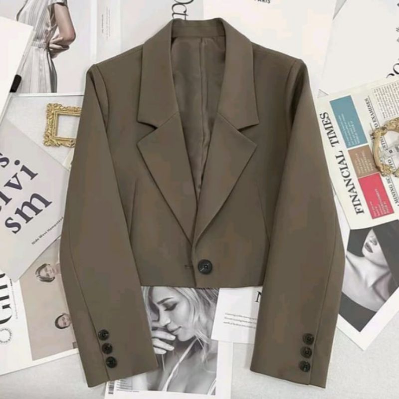 Blazer Crop Wanita/Crop Wanita Blazer