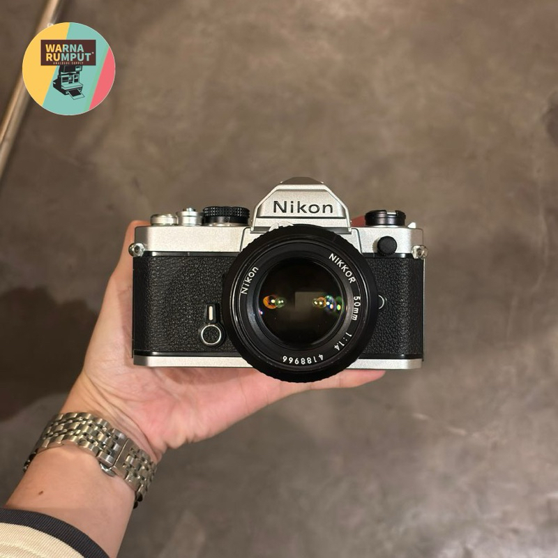 Nikon FM Silver & Lensa Nikon 50mm F1.4 Ai MULUS ISTIMEWAA Not Nikon fm2