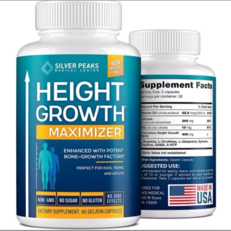 (MAJU_SEHAT_888) HEIGHT GROWTH MAXIMIZER - PENINGGI BADAN  - SUPER GROW UP USA