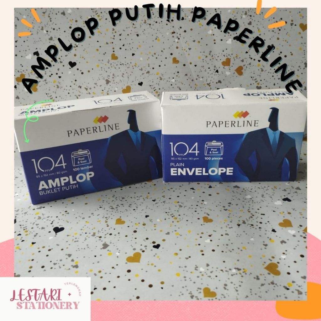 

Amplop Paperline putih 104 pps | Amplop Putih | Amplop Duit | Amplop Lem | LestariStationery