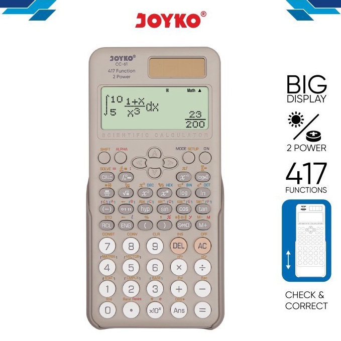 

KODE X65I Calculator Kalkulator Joyko CC61 Scientific 417 Functions