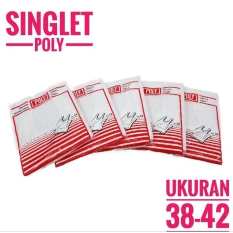 UsagiSNI || Singlet Poly 38 40 42 | Singlet Pria Poly Original Putih Salur | Kaos Dalam Poly | Singl
