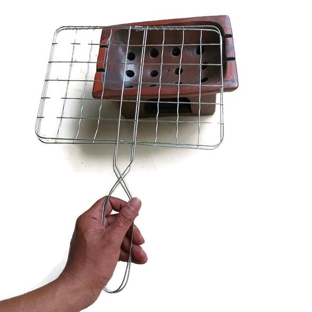 Alat bakaran sate ikan sosis / pemanggang portable / penjepit panggangan