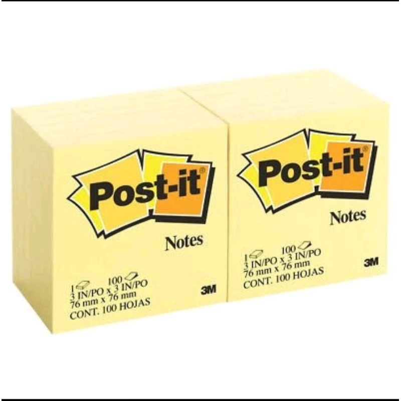 

Sticky Note Post it 3M 654 76 x 76 mm 1 Pad (100 Lembar)
