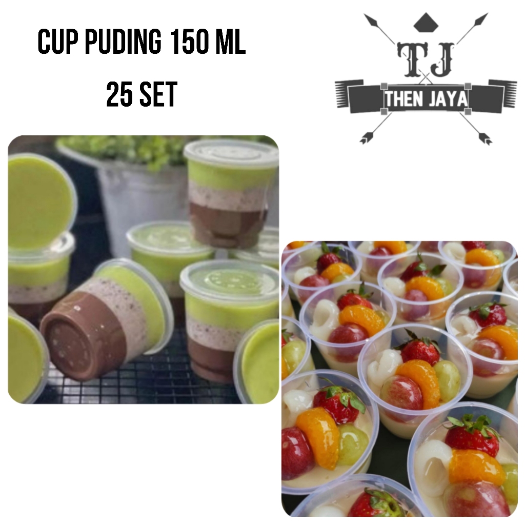 [TJ] Cup Puding 150 ml / Thinwall 150ml / Cup Rujak 7 Bulanan / Otg 150 / Gelas Pudding Murah Isi 25