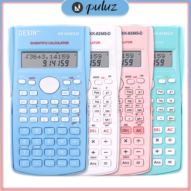 

KODE L59D PuluzKalkulator Color Function Scientific Kalkulator 24 Fungsi Kalkulasi 3 Warna 17 scientific calculator