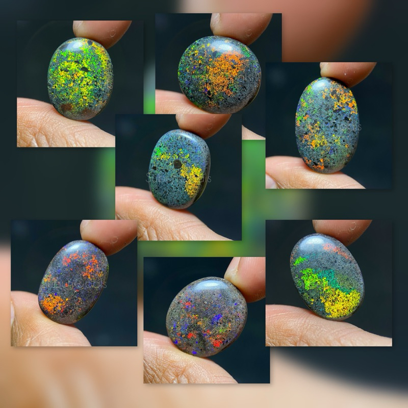 Natural Andamooka opal australia / batu opal australia jarong jos / lostune cincin opal