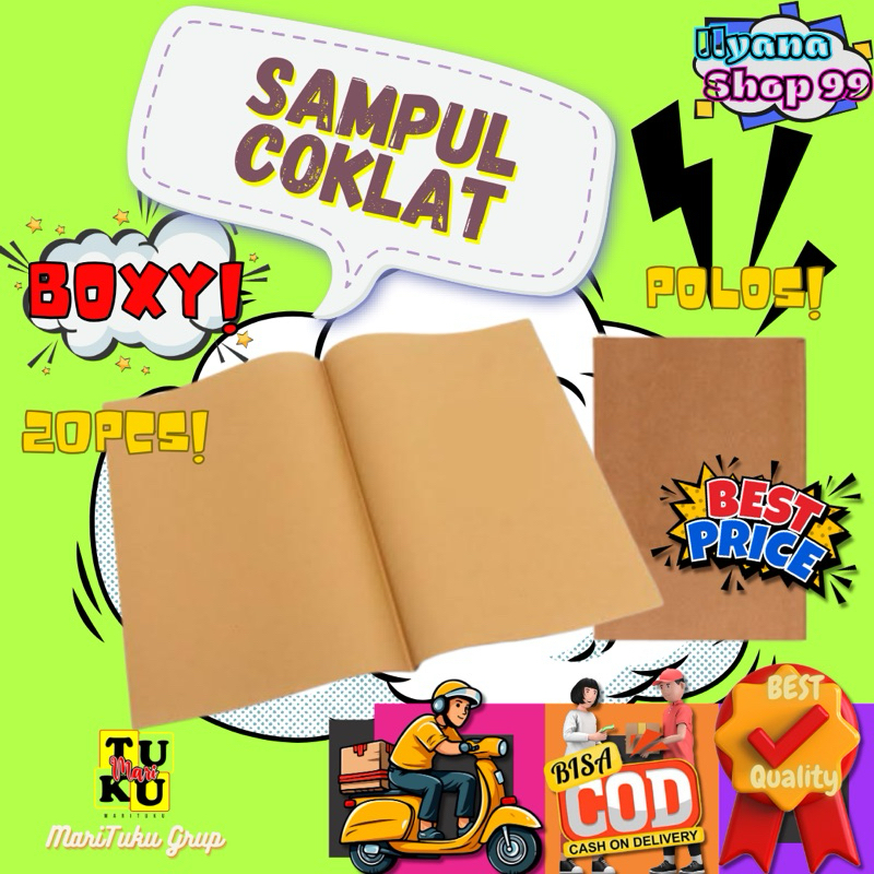 

Sampul coklat polos ukuran Besar atau boxy 1pack isi 20pcs
