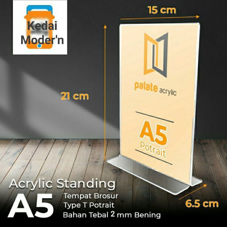 

KODE U92D Tempat Brosur Meja Akrilik A5AKRILIK ACRYLIC DISPLAY MENU