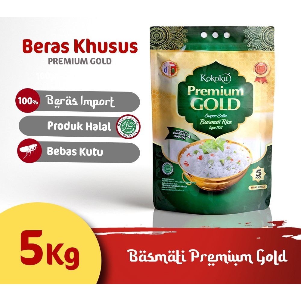 

KOKOKU - Beras Basmati Premium Gold kemasan 5kg
