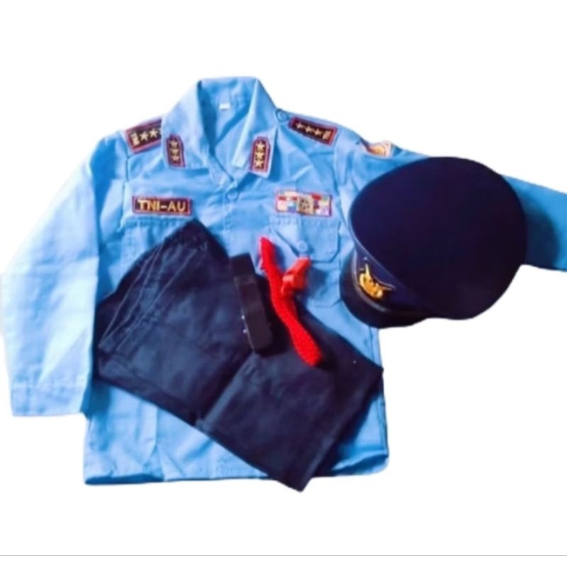 SERAGAM TNI AU/BAJU ANAK KOSTUM TNI AU LAKI-LAKI DAN PEREMPUAN/KOSTUM KARNAVAL TNI AU