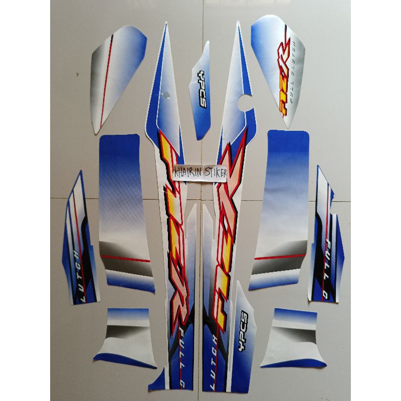 striping stiker fiz f1z r 2003 putih biru