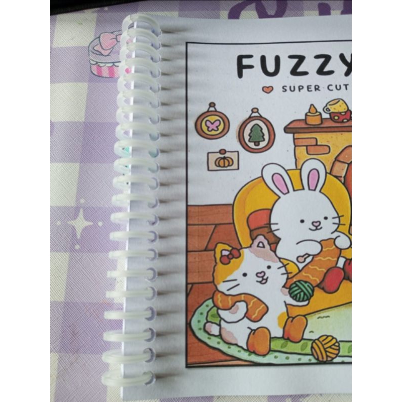 

[FREE NOTEBOOK]Fuzzy hygge vol. 1 Healing Coloring book for adult and kids for gift Kado anak