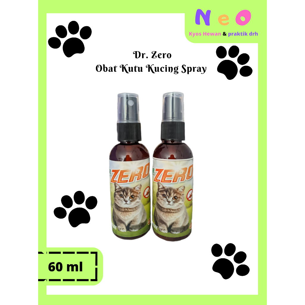 Obat Kutu Kucing Spray - Mengatasi Kutu dan Telur Kutu - Aman jika terjilat Kucing
